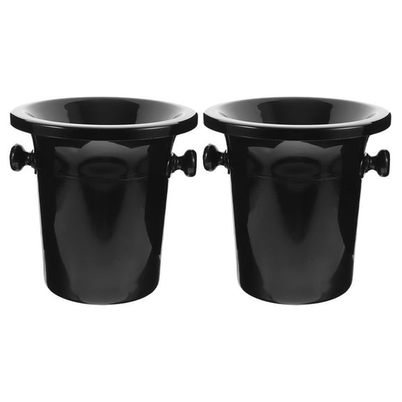 Niceauty 2Pcs Double Handles Spitting Buckets Wine Dump Bucket PP Cooling For Wine Tasting Parties