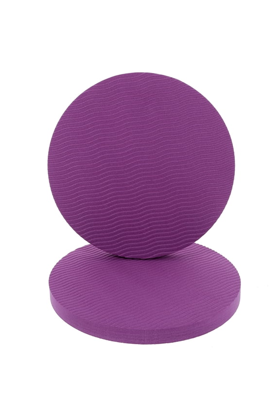 Purple Tpe Yoga Pad Cushion for Knees Elbows Home Exercise 2Pcs