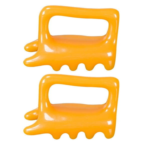 Niceauty 2Pcs Ergonomic Yellow Handheld Massagers for Muscle Relaxation 9.5x6.5x5.5in