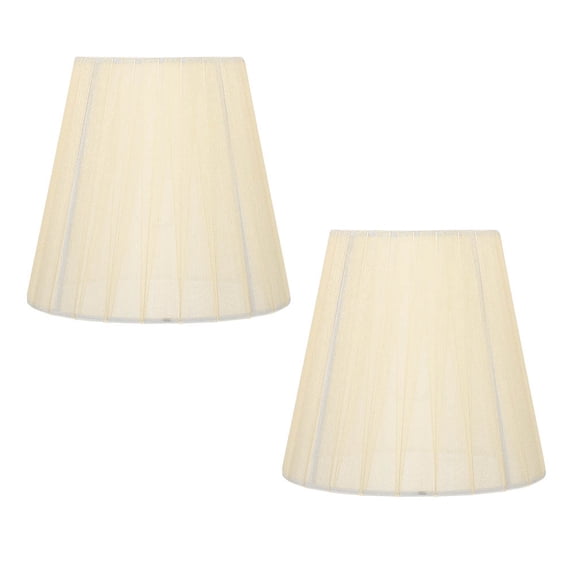 Niceauty 2Pcs Translucent Beige Lampshades for Protective Diffuse Lighting and Modern Room Decor
