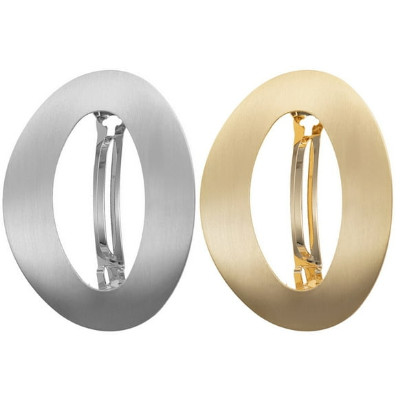 Niceauty 2Pcs Assorted Color Ponytail Clips Metal Hair Barrettes for Thick Hair and Daily Wear