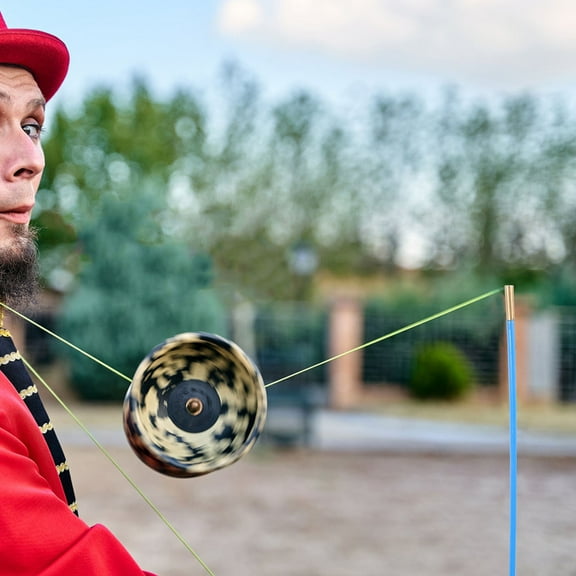 Niceauty 2Pcs Durable Green Chinese Diabolo Sticks with Solid Design for Reliable Performance