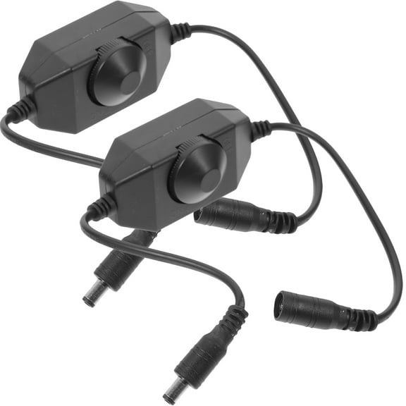 Niceauty 2Pcs Black LED Light Dimmer Knob for Home Use with Smooth Rotary Brightness Control