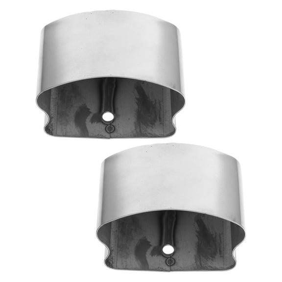 Niceauty 2Pcs Plated Silver Plastic Handrail End Caps for Staircase Indoor Outdoor Railings
