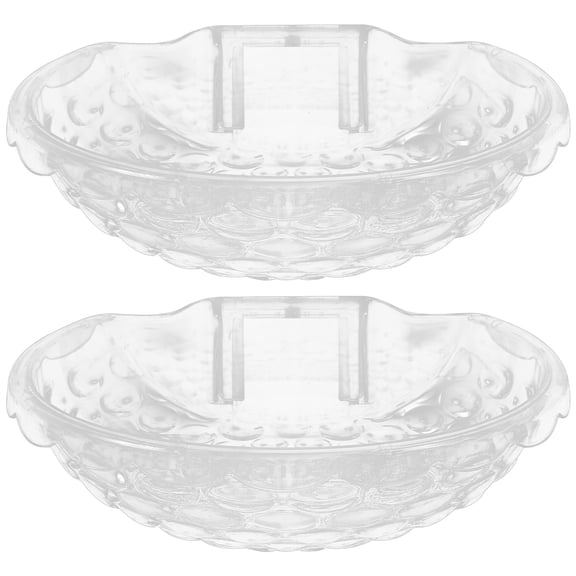 Niceauty 2Pcs Transparent Wall Soap Holder with Drainage Design Self Adhesive for Bathroom Storage