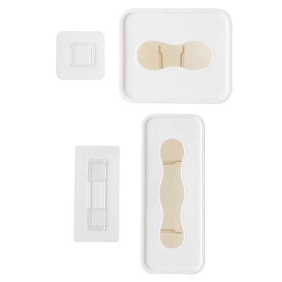 Niceauty 2Pcs Storage Box White PP Simple Design Object Storage for Household Items