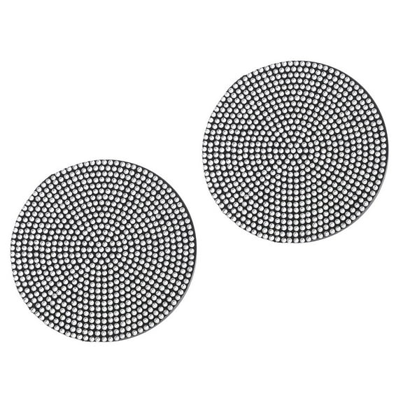 Niceauty 2Pcs Washable Cup Holder Mats for Cars PVC Round Coasters for Drivers