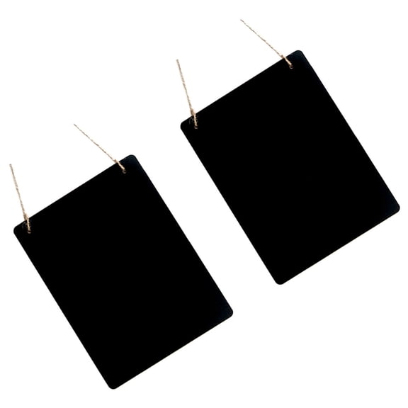Niceauty 2Pcs Small Chalkboard Wooden Double Sided Hanging Blackboard for Home Display
