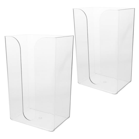 Niceauty 2Pcs Wall Mounted Transparent Tissue Box Holder Plastic Napkin Storage Dispenser