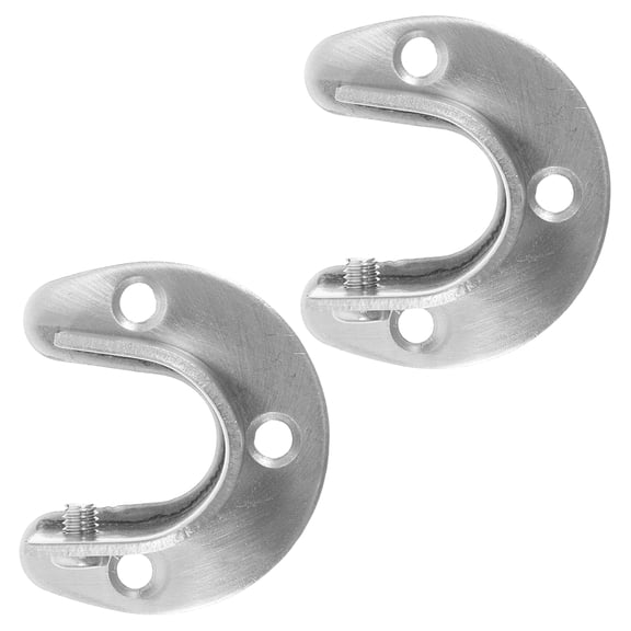 Niceauty 2Pcs Closet Rod Support Bracket U Shaped Plastic Support for Clothing Rods Homeowners