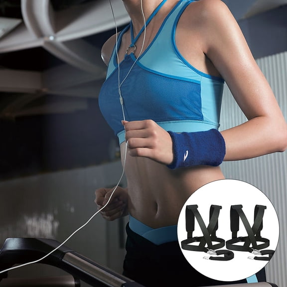 Niceauty 2Pcs Portable Resistance Belt with Weight-Bearing Shoulder Straps for Cross Fit and Yoga