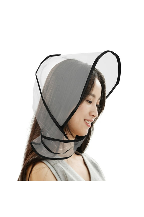 2Set Women Rain Visor Transparent Waterproof Hair Cap for Daily Use Travel