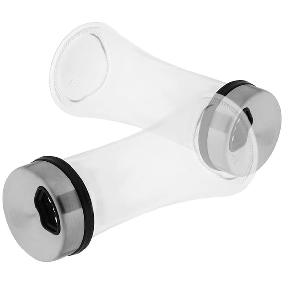 Niceauty Stainless Steel Salt Bottle Transparent Glass Seasoning Jars for Storage 2Pcs