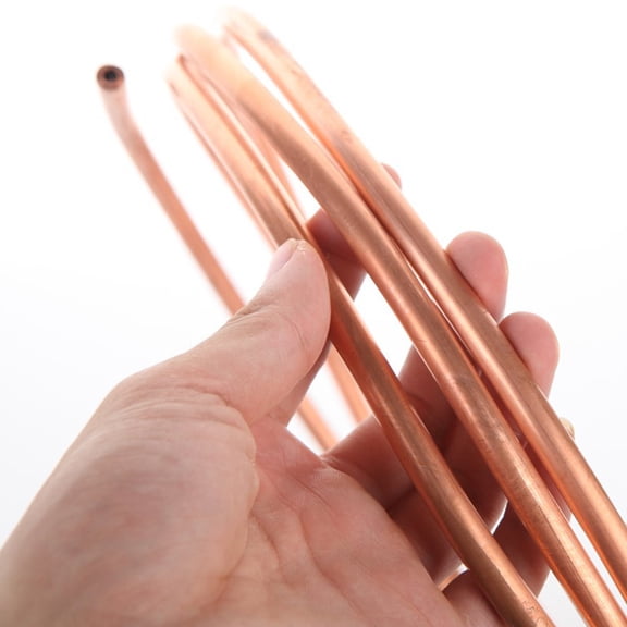 Niceauty 2Pcs Soft Copper Tubing Coil for Air Conditioner Refrigeration Durable Chocolate Colored Tube