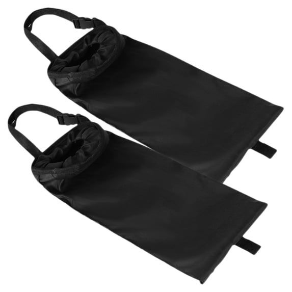 Niceauty 2Pcs Car Garbage Bag Hanging Black Oxford Cloth Multi Function Storage