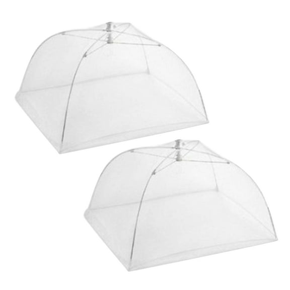 Niceauty Strong Mesh Food Cover White Fabric 2Pcs