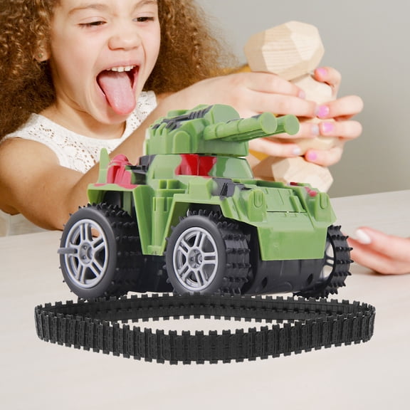 Niceauty 2pcs Rubber Tank Tracks Easy Installation for and Toy Vehicles on Various Terrains