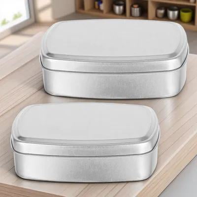 Niceauty 2Pcs Aluminum Soap Bar Holder Lightweight Soap Travel Case with Lid