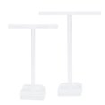 thumbnail image 1 of Niceauty Simple T-Shape Earring Holder White Jewelry Stand Stable Rack 2Pcs, 1 of 6