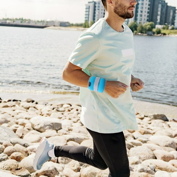 Niceauty 2pcs Womens Ankle Weights Sky-blue Iron Sand for Boxing Fitness Supply