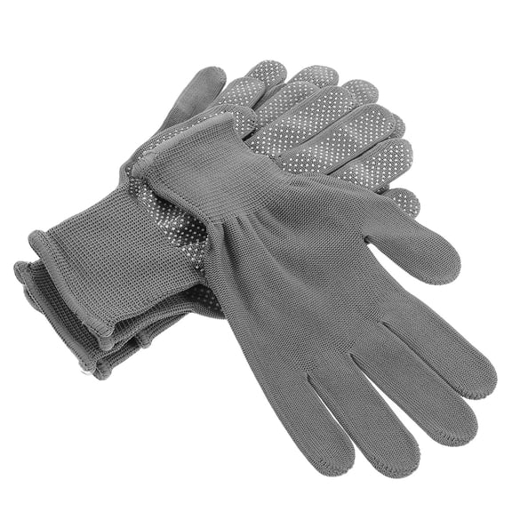 Niceauty 3 Pairs of Grey Nylon Breathable Anti Sweat Gloves for Summer Use and Mountain Climbing