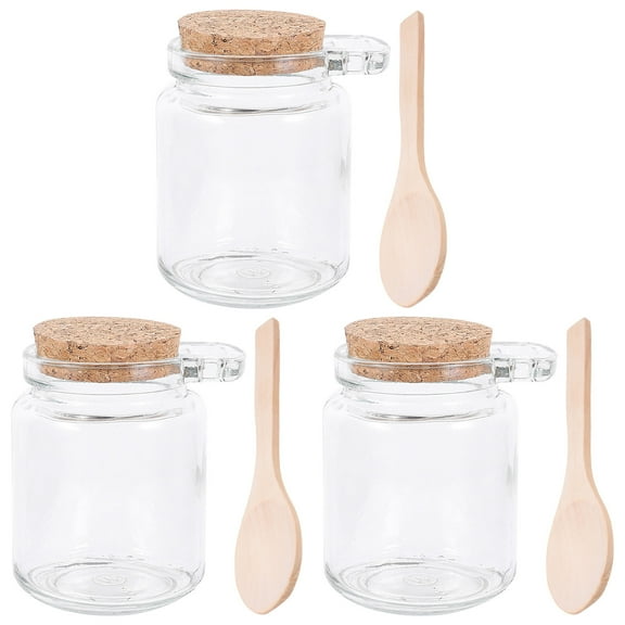 Niceauty Condiment Serving Jars Round 3 Sets 4.7x2.7in