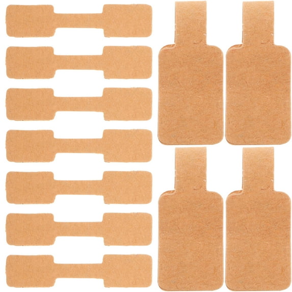 Niceauty Hanging Labels Adhesive Label Stickers Khaki Kraft Paper 300Pcs for Use