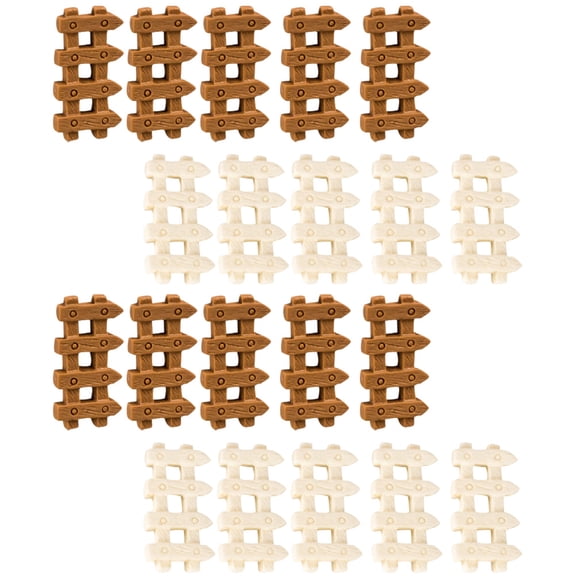 Niceauty 30Pcs Micro Landscape Decor Miniature Fence Shape Pendant Keychain Accessory