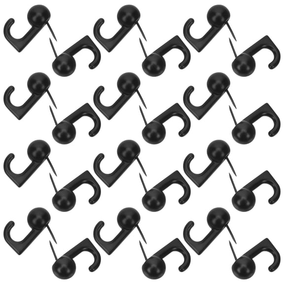 Niceauty 30Pcs Heavy Duty Black Picture Hanger Hooks for Frames Made of Zinc Alloy