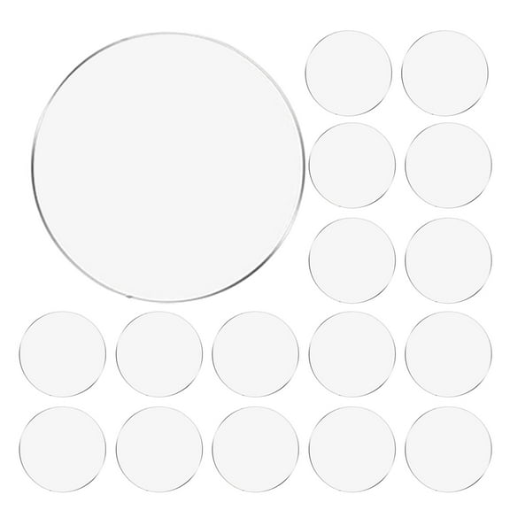 Niceauty 30pcs Photo Frame Sheet Acrylic Circle Transparent For Wedding