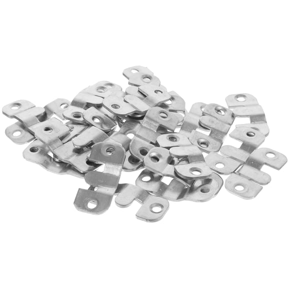 Niceauty 16Pairs Plated Silver Keyhole Hangers Heavy Duty Frame Hangers for Shelf and Mirror Mounting