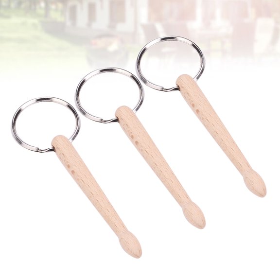 Niceauty 3PCS Drum Sticks Pendant Keychain Assorted Color Keychain Hanging For Friends