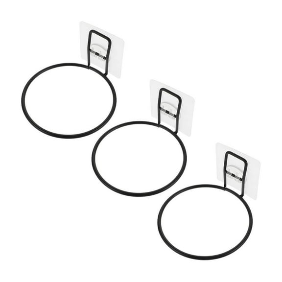 Niceauty Wall Mounted Feeder Rack Black Plastic and Iron Stable Design for Pet Comfort 1Set