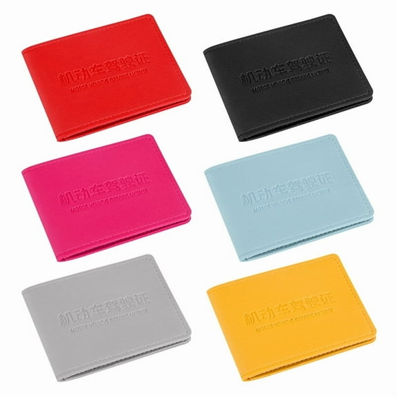 Niceauty 3Pcs Driver's License Holder Assorted Car Registration for Car Travel and Everyday Use