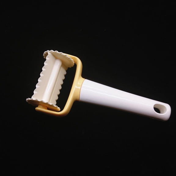 Niceauty 1Set Plastic Dough Cutter Set with Round Wave Shapes Beige for Home Kitchen