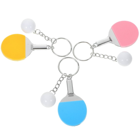 Niceauty 3Pcs Tennis Key Chain Miniature Keychain Lightweight Keychains for Everyday Use