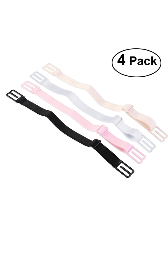 Bra Shoulder Straps Elastic Adjustable Comfort for Skin Assorted Color 4Pair