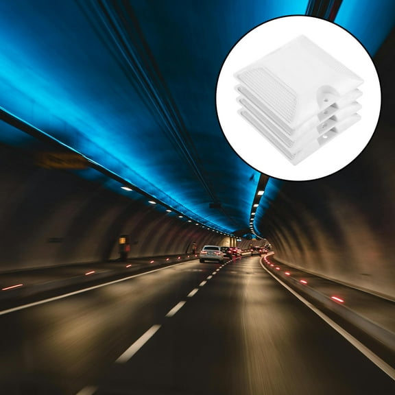 Niceauty Driveway Reflectors Road Studs ABS Round Reflectors for Harsh Weather Conditions 4 Pcs