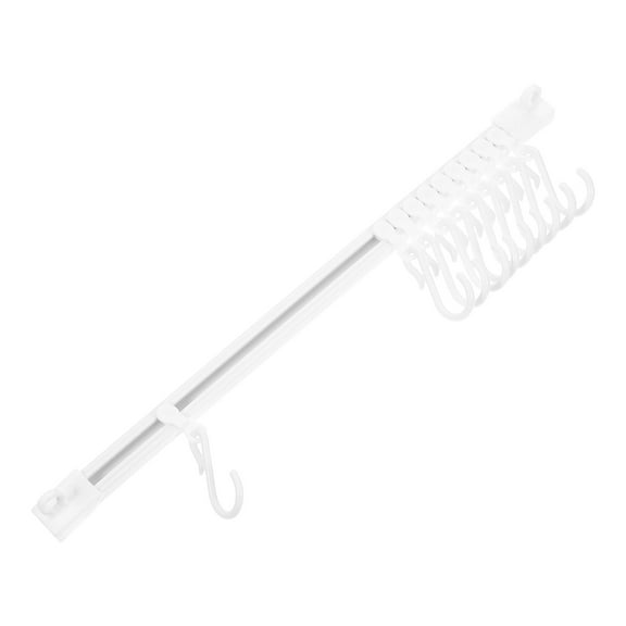 Niceauty Removable Hooks Sliding White Plastic 4 Sets