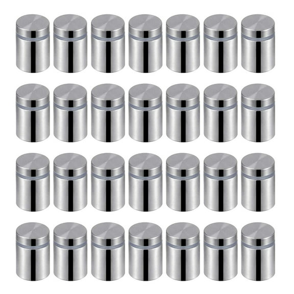Niceauty 40Pcs Silver Round Screw with 2.5X1.2X1.2Inch Size for Glass and Acrylic Mounting