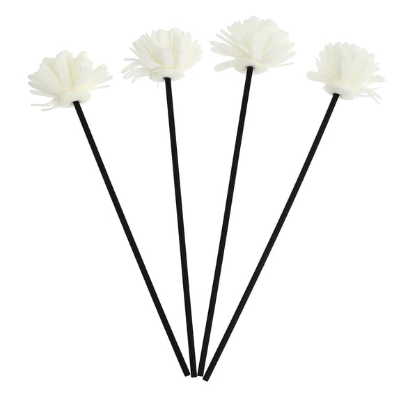 Niceauty Rattan Flower Diffuser White Pe Ideal for Living Room and Bedroom 4Pcs
