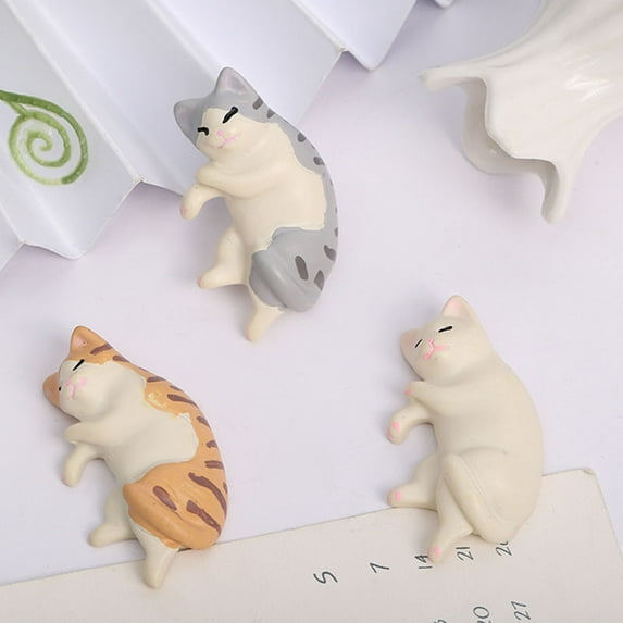 Niceauty 4Pcs Creative Cat Shaped Manicure Pen Stand Nail Art Brush Holder Resin for Home Use