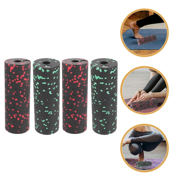Niceauty 4Pcs Massage Rollers Red for Friends who like yoga and Injury Prevention