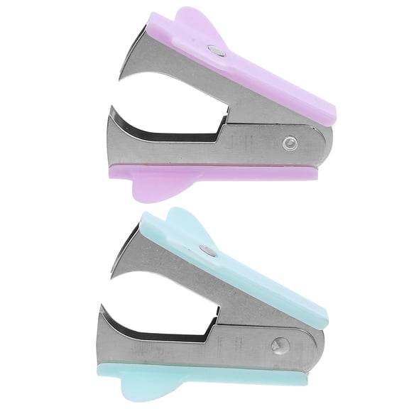 Niceauty 4Pcs Colored Staple Remover Practical Handheld Tool for Daily Office Supplies