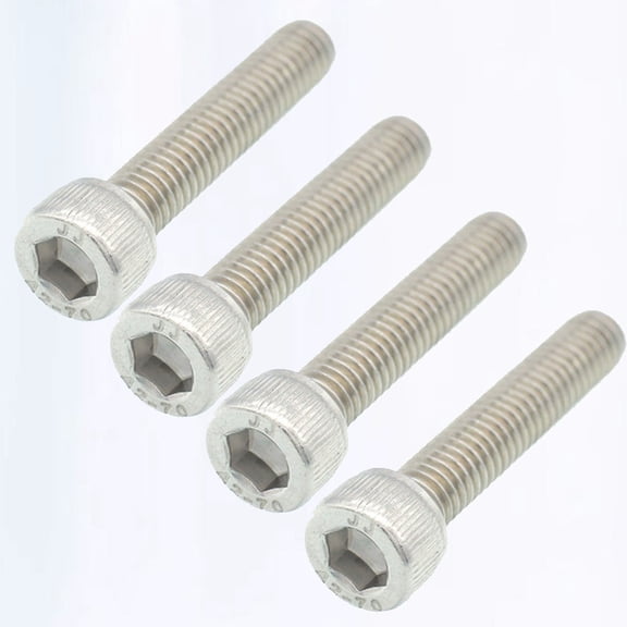 Niceauty 4Pcs Durable Silver Screw for Road Bike Accessories Stainless Steel Material