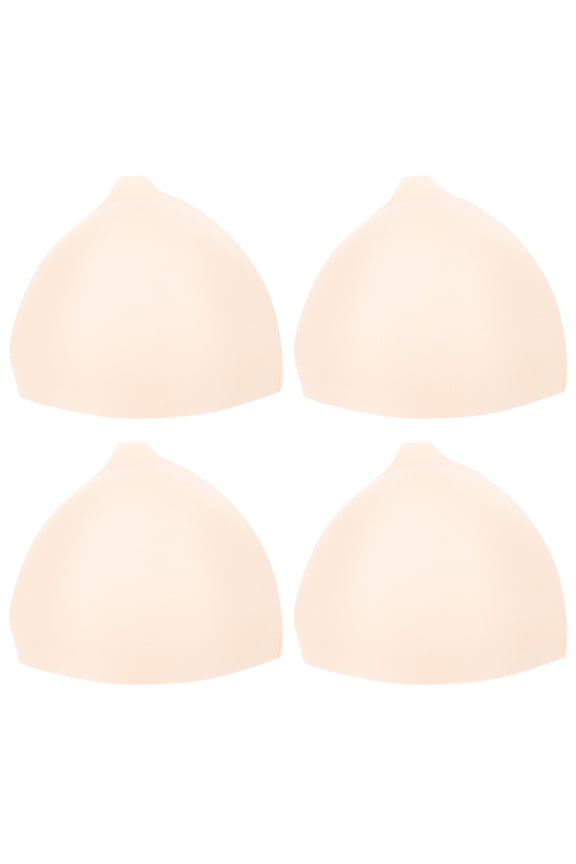 4Pcs Removable Inserts Swim Padding Triangular Polyester Skin Color Natural Shape Beach