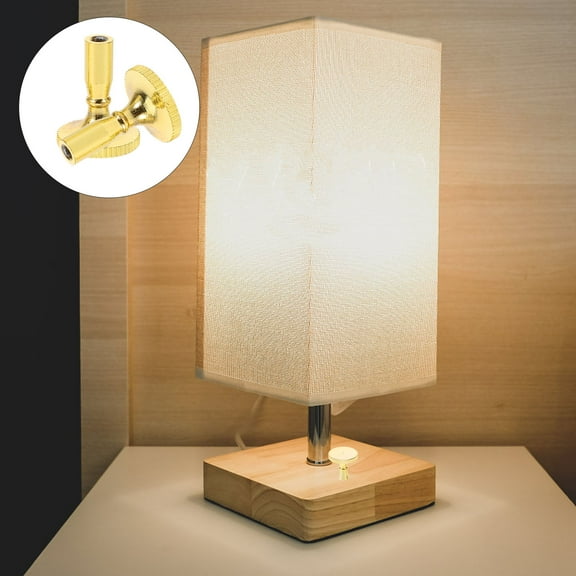 Niceauty 4Pcs Turn Knob Lamp Socket Golden Copper Replacement Light Switches for Homeowners