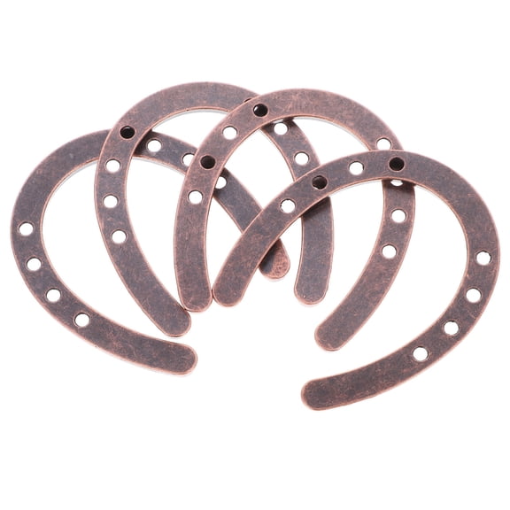 Niceauty 4Set Mini Horseshoe Ornament Zinc Alloy Keychain For Bedroom Garden