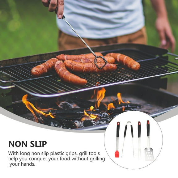 Niceauty 4Pcs Heavy Duty Grill Tools Set Stainless Steel Barbecue Accessories for Baking