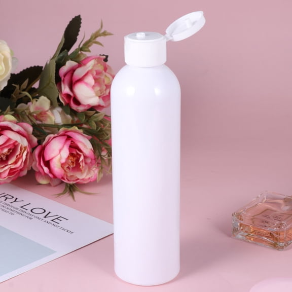 Niceauty 4Pcs Travel Makeup Bottle Plastic Containers White Safe Gel Storage Dispensers